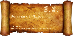Bernhardt Milos névjegykártya